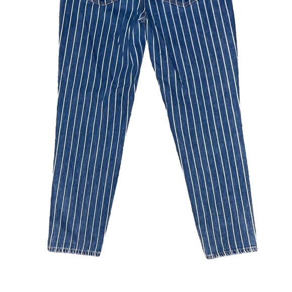 American Eagle Outfitters Womens 4 27 Reg AEO Mom Tapered Leg Jeans Striped - Picture 7 of 8